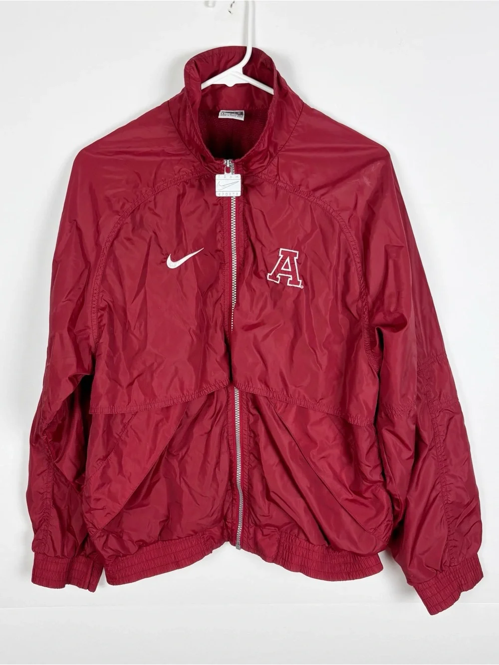 Vintage 90s Nike Team Alabama Crimson Tide Nylon Windbreaker zip Up Jacket Small